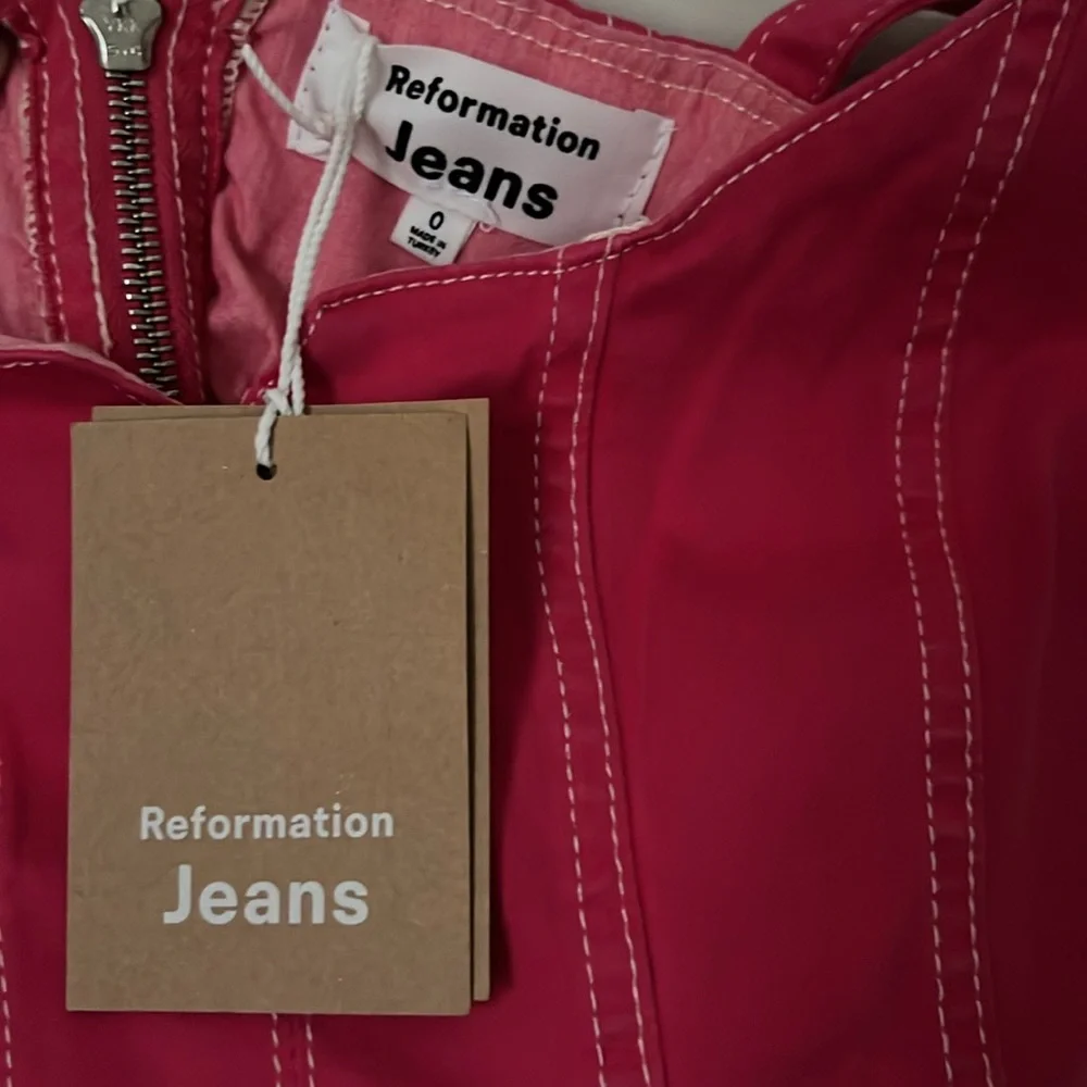 Reformation Hot Pink Bustier Mini Dress, 0 - Picture 3 of 4